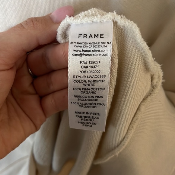 Frame New York Work & Play cream crewneck, size xs oversized - Picture 7 of 8